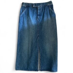 Liz Claiborne Blue Denim Maxi Skirt